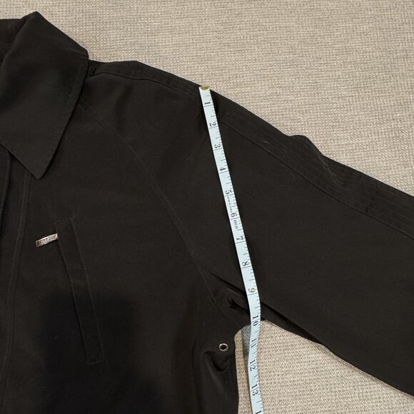 ESPRIT Womens Size XL Black Zip Front Utility Jacket Drawstring Waist Pockets - Picture 13 of 15